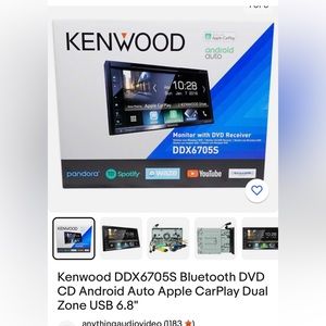 Kenwood car play monitor with back up camera